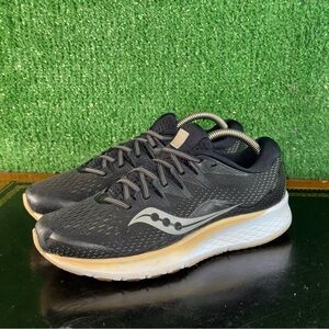 Saucony Ride ISO Running Shoes Black White Gold S10514-2 Women's Size 9
